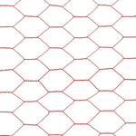 ZNTS Chicken Wire Fence Steel with PVC Coating 25x1.2 m Red 143314