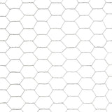 ZNTS Chicken Wire Fence Galvanised Steel 25x1.5 m Silver 143321