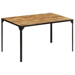 ZNTS Dining Table 140x80x76 cm Solid Mango Wood 246629