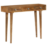ZNTS Console Table Solid Mango Wood 102x30x79 cm 246976