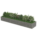 ZNTS Gabion Raised Bed Galvanised Steel 450x90x50 cm 143553