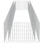 ZNTS Gabion Raised Bed Galvanised Steel 450x90x50 cm 143553