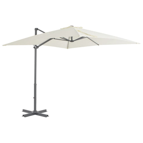 ZNTS Cantilever Umbrella with Aluminium Pole 250x250 cm Sand 44616