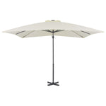 ZNTS Cantilever Umbrella with Aluminium Pole 250x250 cm Sand 44616