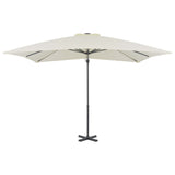 ZNTS Cantilever Umbrella with Aluminium Pole 250x250 cm Sand 44616