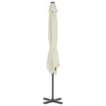ZNTS Cantilever Umbrella with Aluminium Pole 250x250 cm Sand 44616