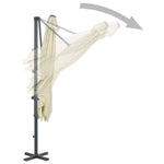 ZNTS Cantilever Umbrella with Aluminium Pole 250x250 cm Sand 44616