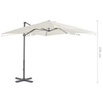 ZNTS Cantilever Umbrella with Aluminium Pole 250x250 cm Sand 44616