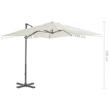 ZNTS Cantilever Umbrella with Aluminium Pole 250x250 cm Sand 44616