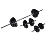 ZNTS Workout Bench with Barbell and Dumbbell Set 30.5 kg 275351