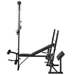 ZNTS Workout Bench with Weight Rack, Barbell and Dumbbell Set 90 kg 275370