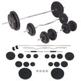 ZNTS Workout Bench with Weight Rack, Barbell and Dumbbell Set 90 kg 275370
