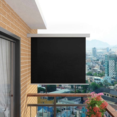 ZNTS Balcony Side Awning Multi-functional 150x200 cm Black 143714