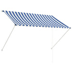ZNTS Retractable Awning 200x150 cm Blue and White 143747