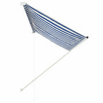 ZNTS Retractable Awning 250x150 cm Blue and White 143748