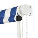 ZNTS Retractable Awning 350x150 cm Blue and White 143750