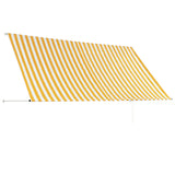 ZNTS Retractable Awning 300x150 cm Yellow and White 143755