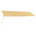 ZNTS Retractable Awning 350x150 cm Yellow and White 143756