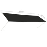 ZNTS Retractable Awning 400x150 cm Anthracite 143763