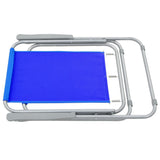 ZNTS Folding Camping Chairs 2 pcs 52x59x80cm Blue 44383