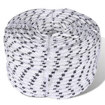 ZNTS Braided Boat Rope Polyester 12 mm 250 m White 143794