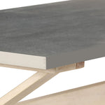 ZNTS Coffee Table with Zinc Top 110x60x40 cm Solid Mango Wood 247119