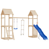 ZNTS Swing Seat with Rope Ladder and Climbing Stones Blue PE 91695