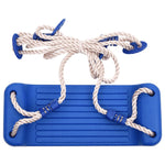 ZNTS Swing Seat with Rope Ladder and Climbing Stones Blue PE 91695