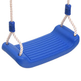 ZNTS Swing Seat with Rope Ladder and Climbing Stones Blue PE 91695