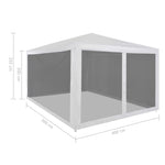 ZNTS Party Tent with 4 Mesh Sidewalls 4x3 m 45109