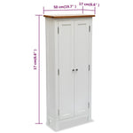 ZNTS Media Storage Cabinet 50x22x122 cm Solid Oak Wood 247054
