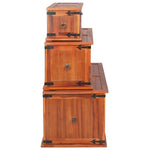 ZNTS Storage Chests 3 pcs Solid Acacia Wood 247243