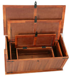 ZNTS Storage Chests 3 pcs Solid Acacia Wood 247243