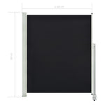 ZNTS Patio Retractable Side Awning 160 x 300 cm Black 45193