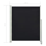 ZNTS Patio Retractable Side Awning 160 x 300 cm Black 45193