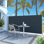 ZNTS Retractable Side Awning 140 x 300 cm Black 45353