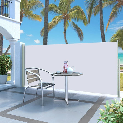ZNTS Retractable Side Awning 140 x 300 cm Cream 45354