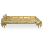 ZNTS Bed Frame Bamboo 140x200 cm 247290