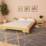 ZNTS Bed Frame Bamboo 140x200 cm 247290