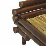 ZNTS Bed Frame Dark Brown Bamboo 160x200 cm 247294