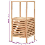 ZNTS Bathroom Storage Cabinet Solid Walnut Wood 39.5x35.5x86 cm 247098