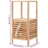 ZNTS Bathroom Storage Cabinet Solid Walnut Wood 39.5x35.5x86 cm 247098