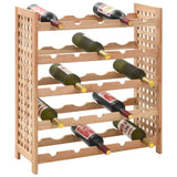 ZNTS Wine Rack for 25 Bottles Solid Walnut Wood 63x25x73 cm 247101