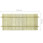 ZNTS Garden Fence Impregnated Pinewood 170x75 cm 45143