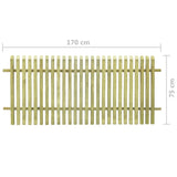 ZNTS Garden Fence Impregnated Pinewood 170x75 cm 45143