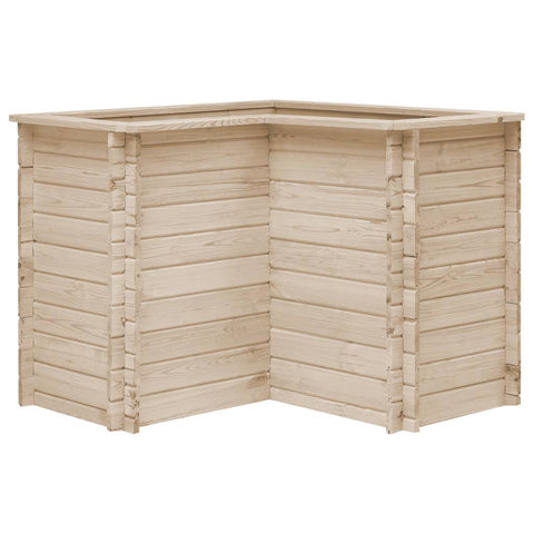 ZNTS Garden Raised Bed 100x100x80 cm Solid Pinewood 45177