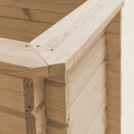 ZNTS Garden Raised Bed 100x100x80 cm Solid Pinewood 45177
