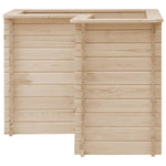 ZNTS Garden Raised Bed 100x100x80 cm Solid Pinewood 45177