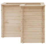 ZNTS Garden Raised Bed 100x100x80 cm Solid Pinewood 45177