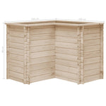 ZNTS Garden Raised Bed 100x100x80 cm Solid Pinewood 45177